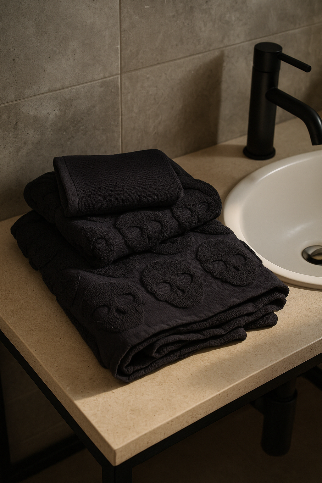 Набор полотенец махровых Urban Family Urban Family Skulls 30х60, 50х90, 70х140 3 шт. хлопок - фото 17