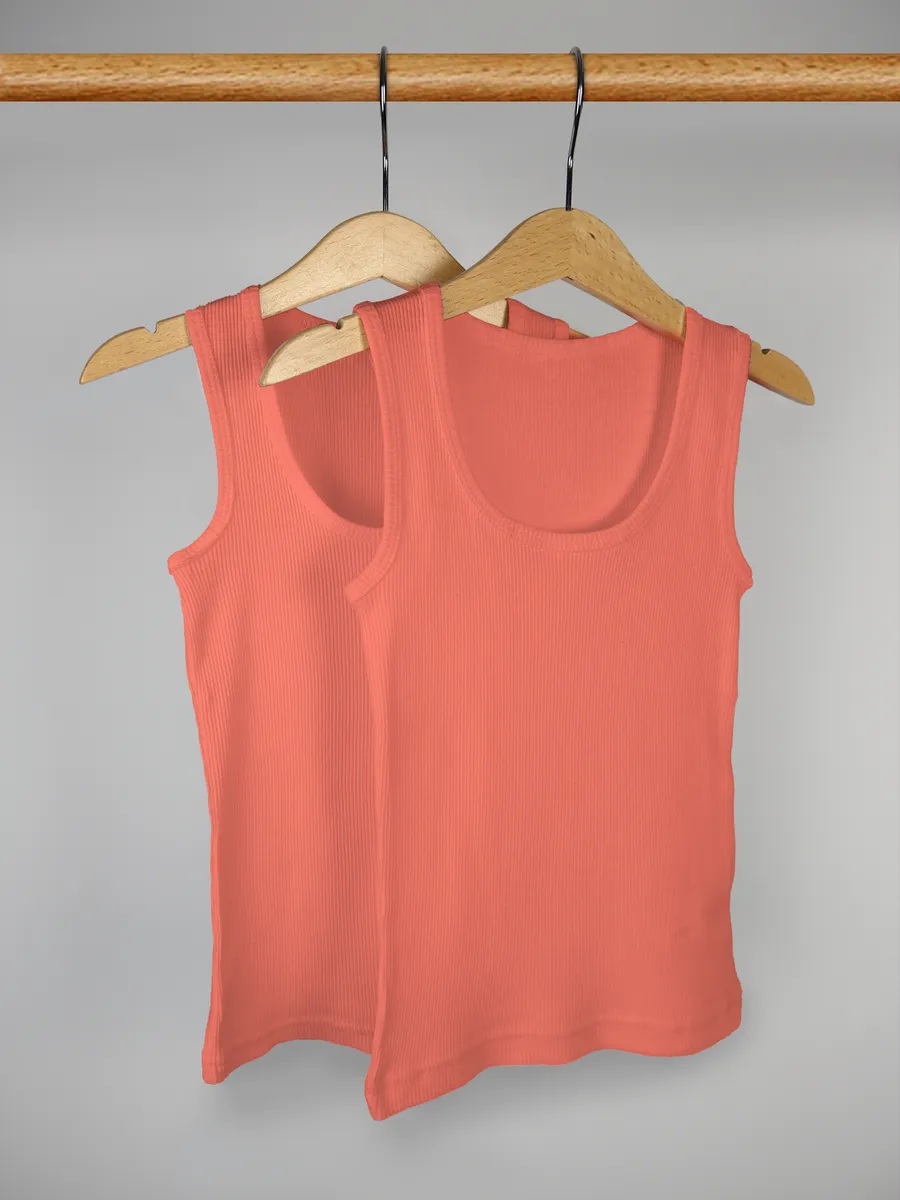 Майка 2 шт UZCOTTON UZ-M2-G/Коралл - фото 2