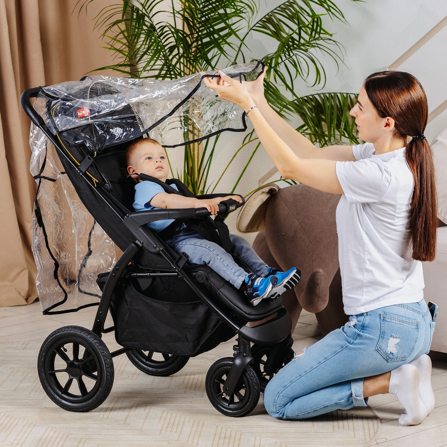 Коляска прогулочная BabyCare Venga черный - фото 14