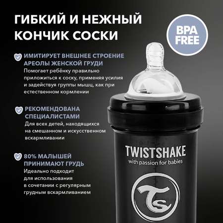 Бутылочка Twistshake Anti-Colic 180 мл 1 шт.