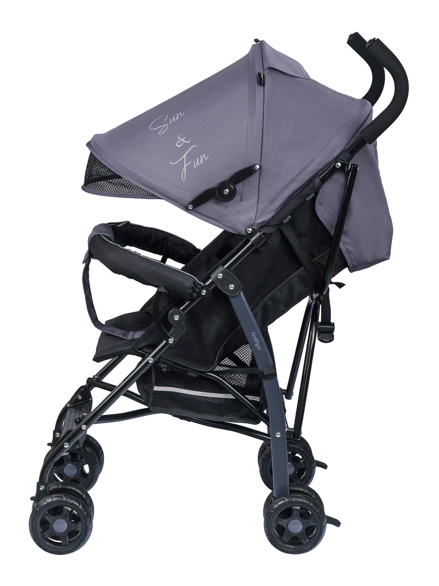 Коляска прогулочная Indigo Bono графит - фото 9