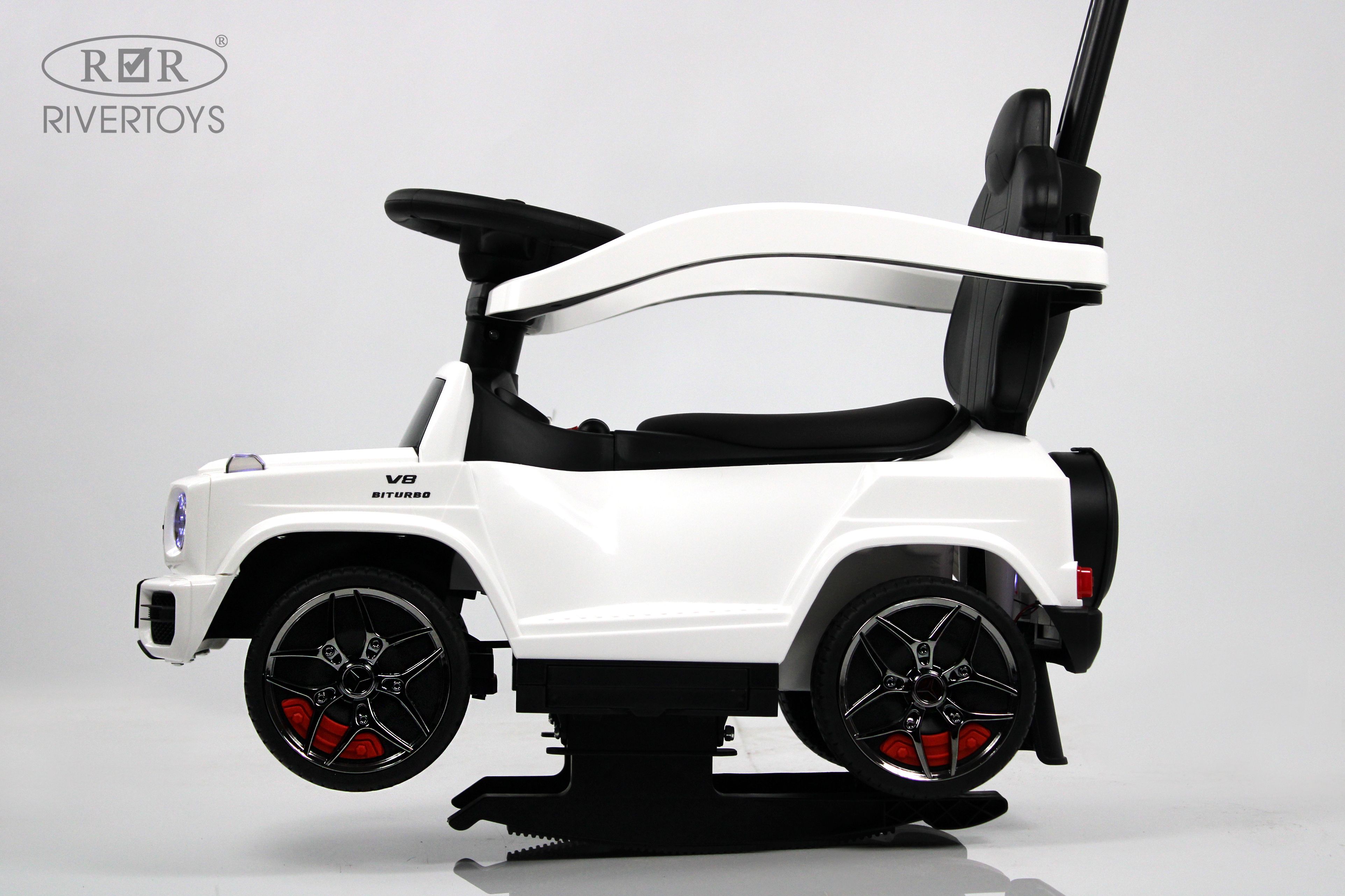 Каталка RIVERTOYS Mercedes-BenzG63 White Diamond белый - фото 14