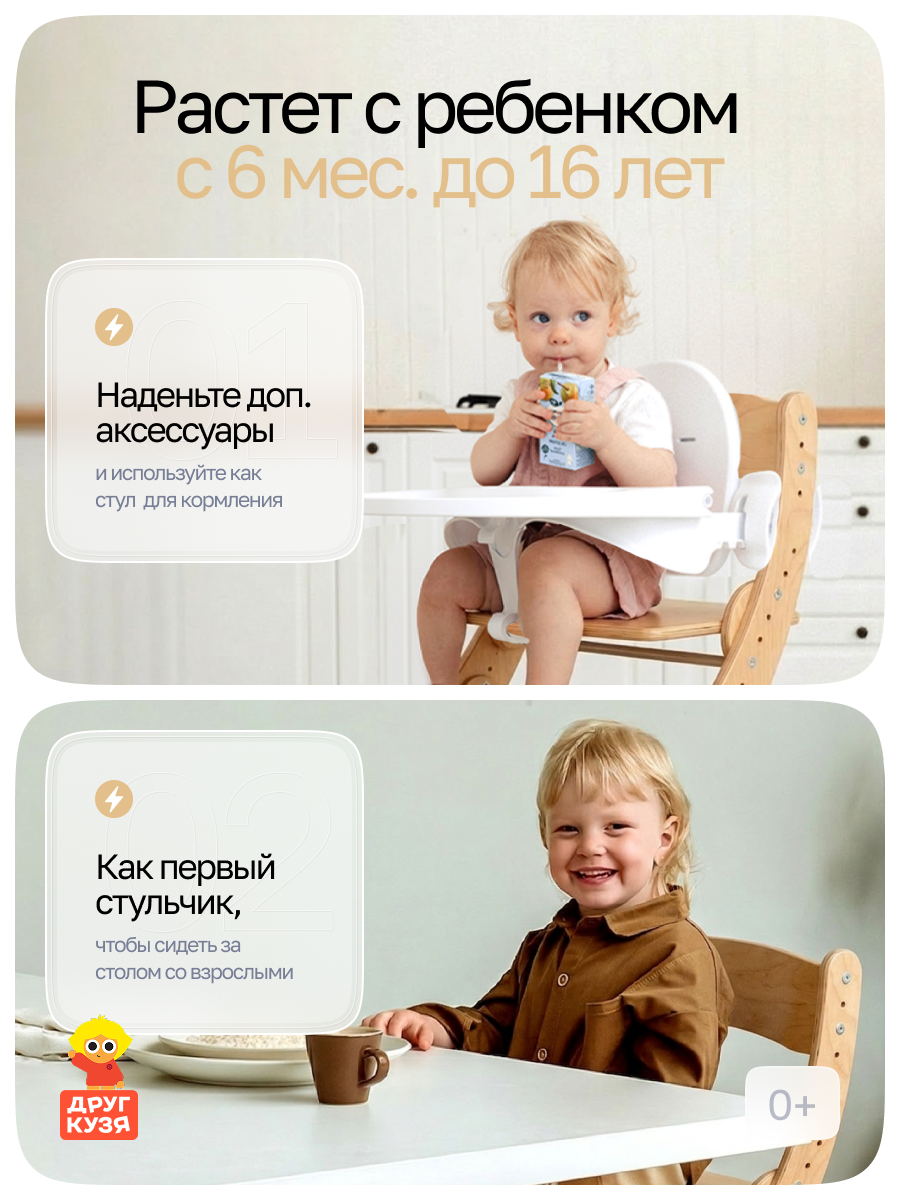 Стул Друг Кузя Растущий - фото 3