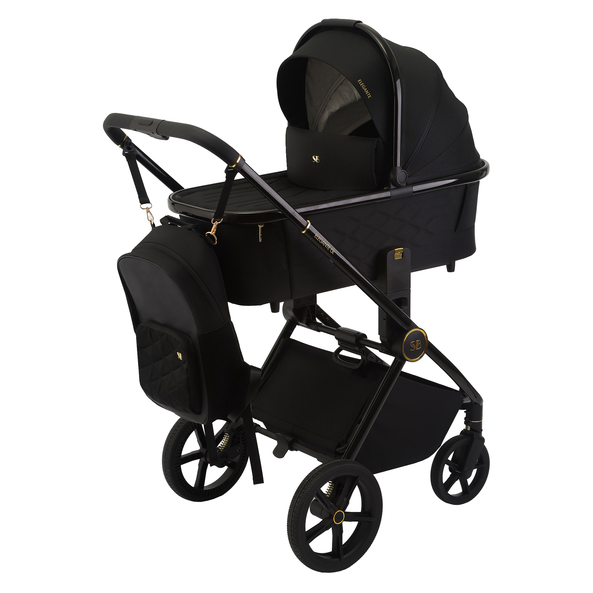 Коляска 3в1 Sweet Baby Elegante GL Black черный - фото 22