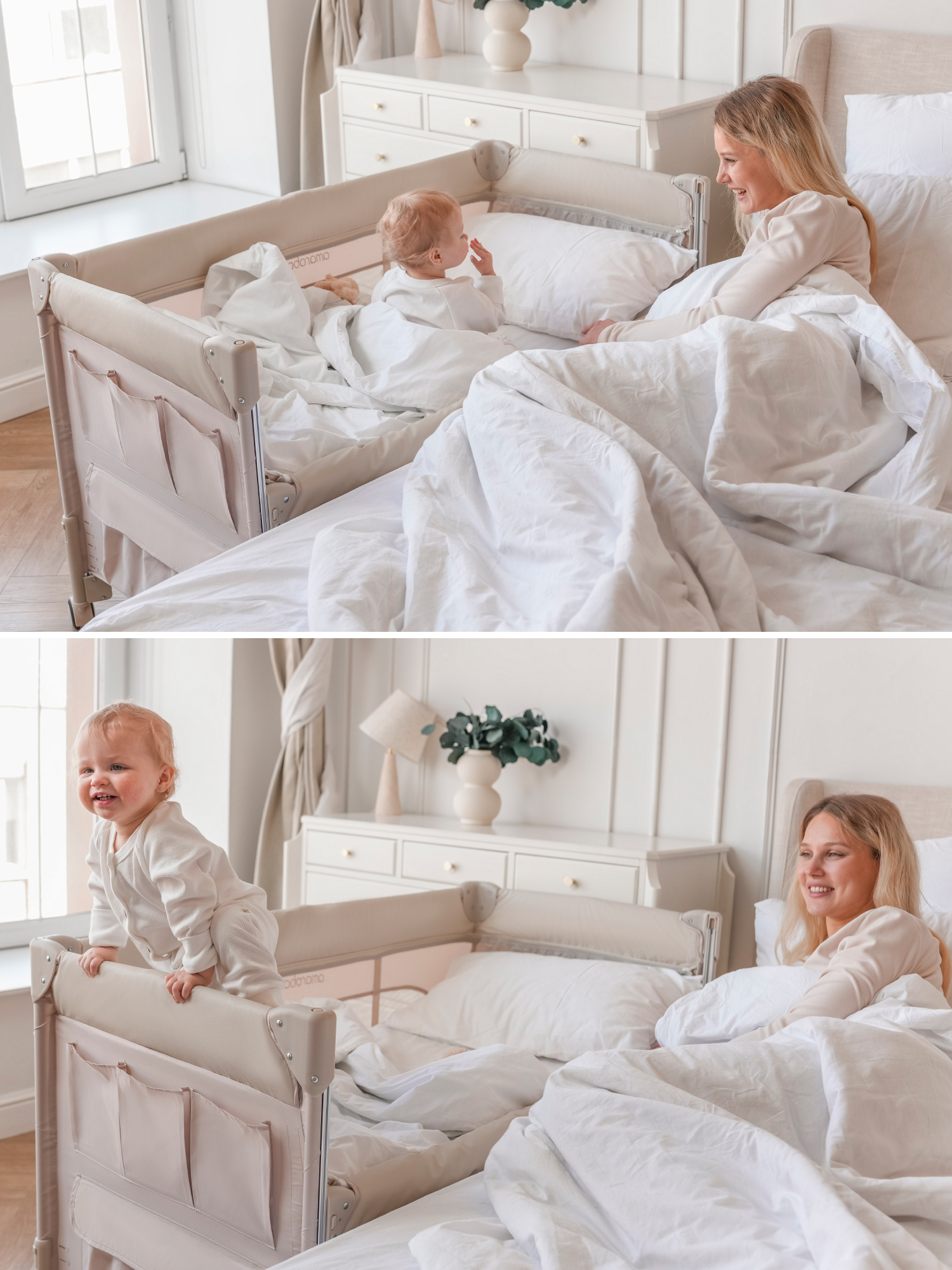 Манеж кровать Amarobaby OASIS коричневый АВ25-26OS/53 - фото 27