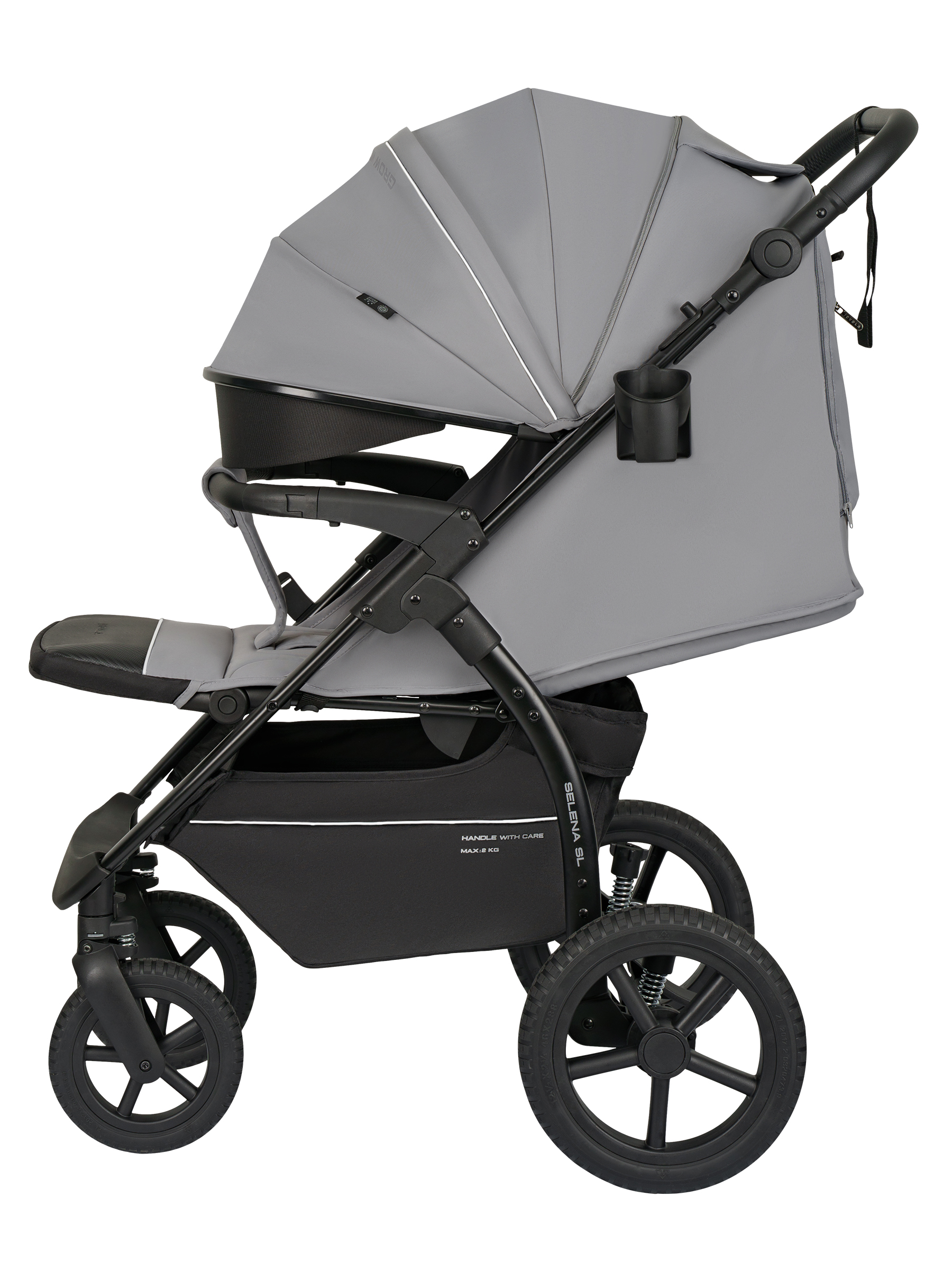 Коляска прогулочная JOVOLA Selena SL, всесезонная серый - фото 21