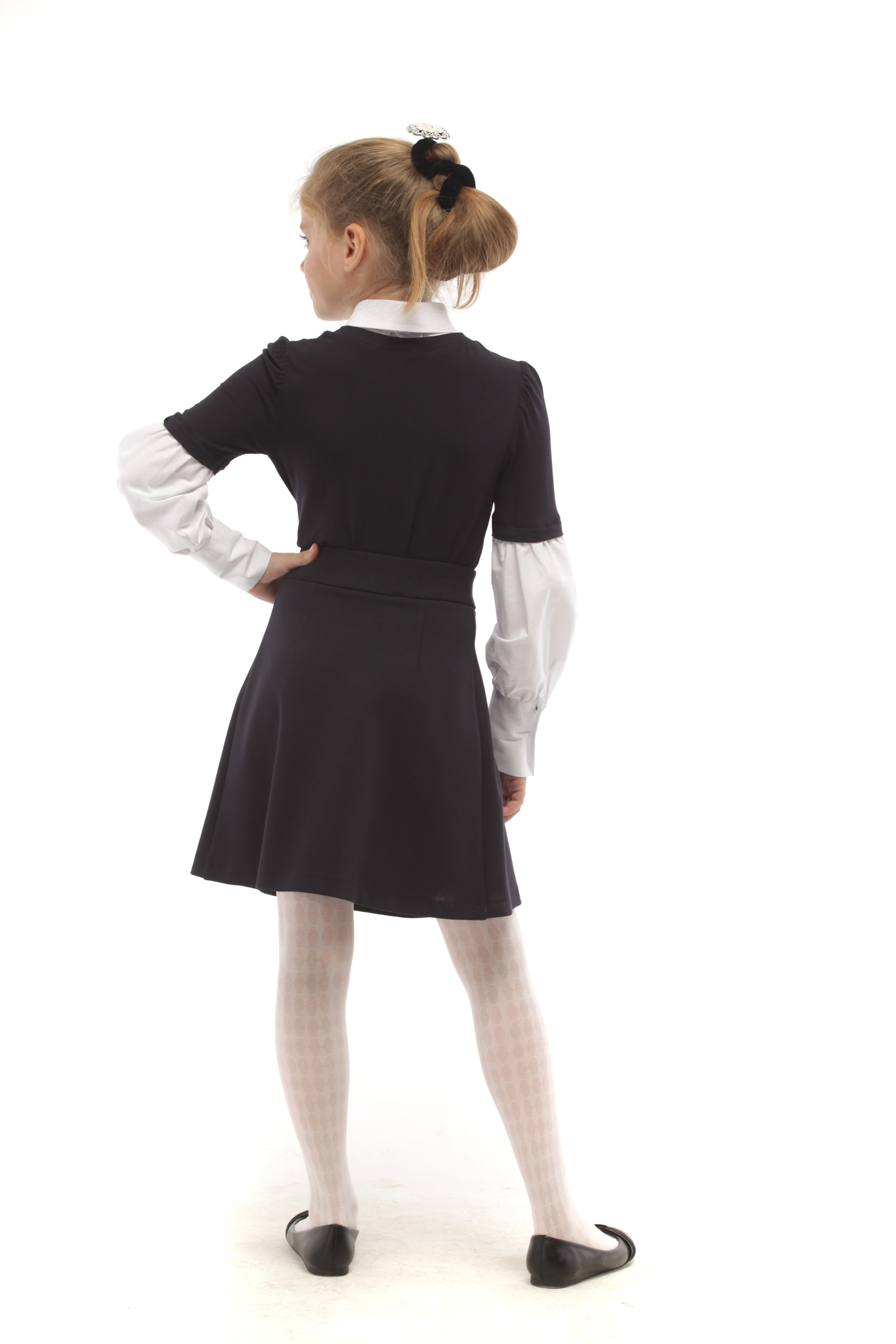 Юбка Stylish AMADEO AS-075-синий - фото 2