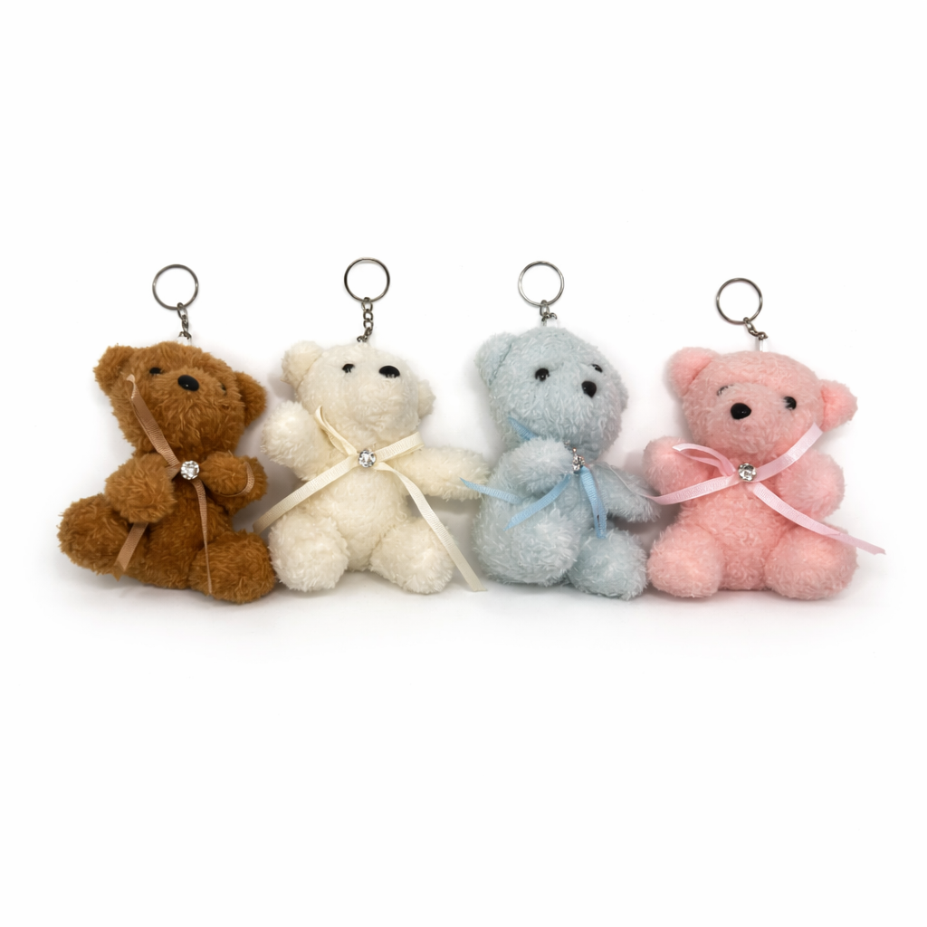 Брелок Мастер Мишка с бантиком в ассортименте - фото 1