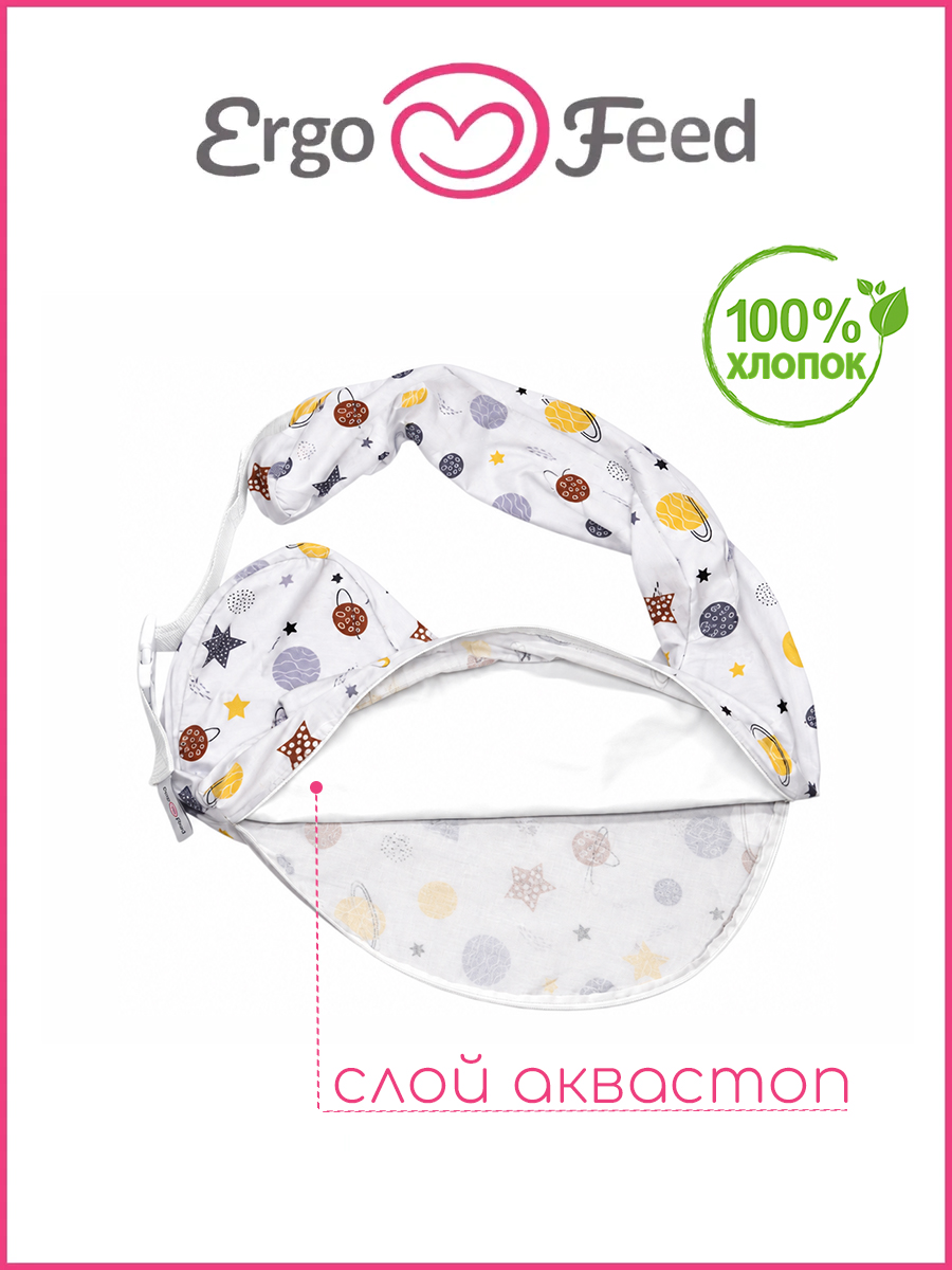 Чехол на подушку ErgoFeed Космос 40 x 60 см - фото 2