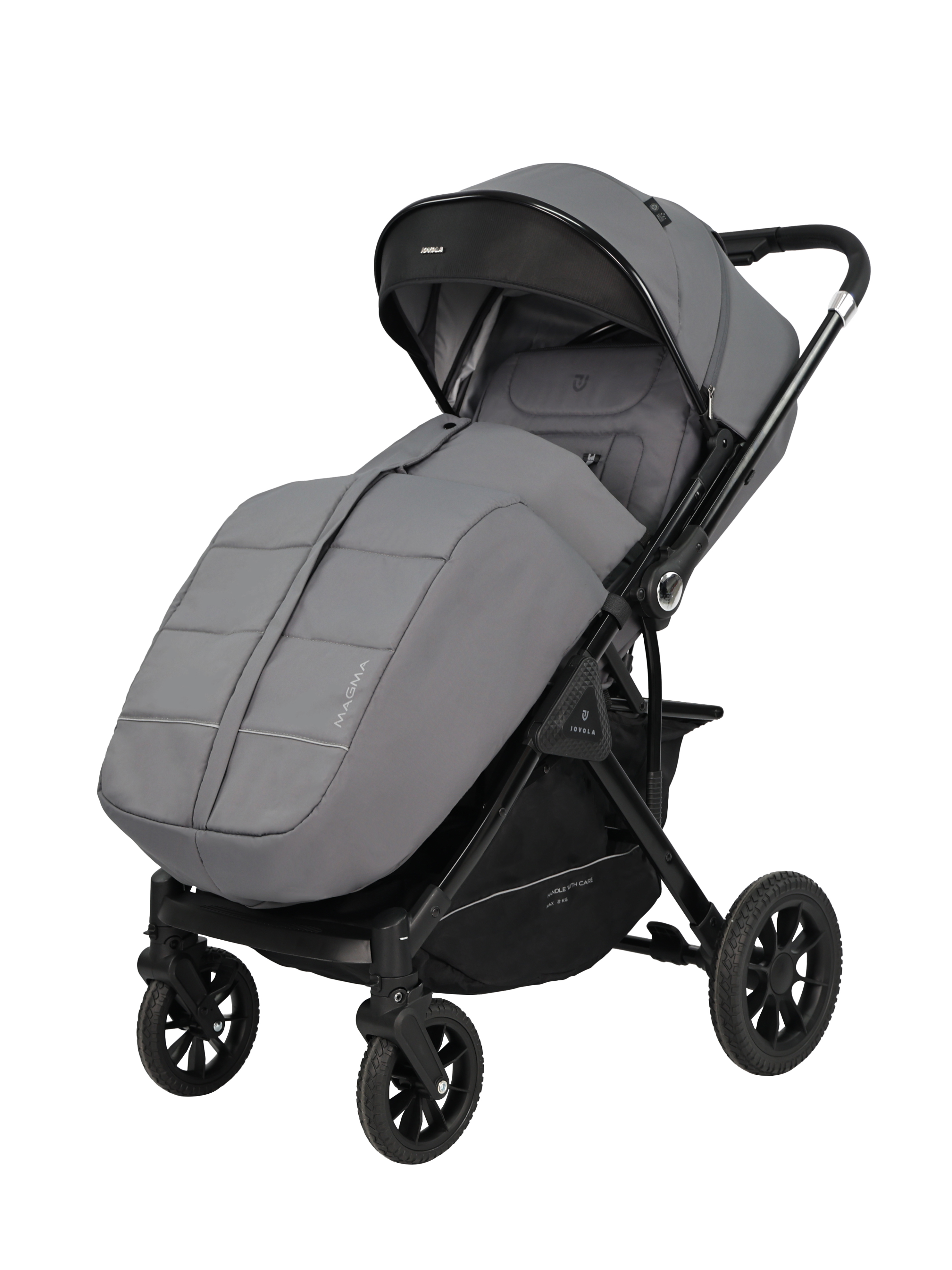 Коляска прогулочная JOVOLA Magma с перекидной ручкой серый - фото 16