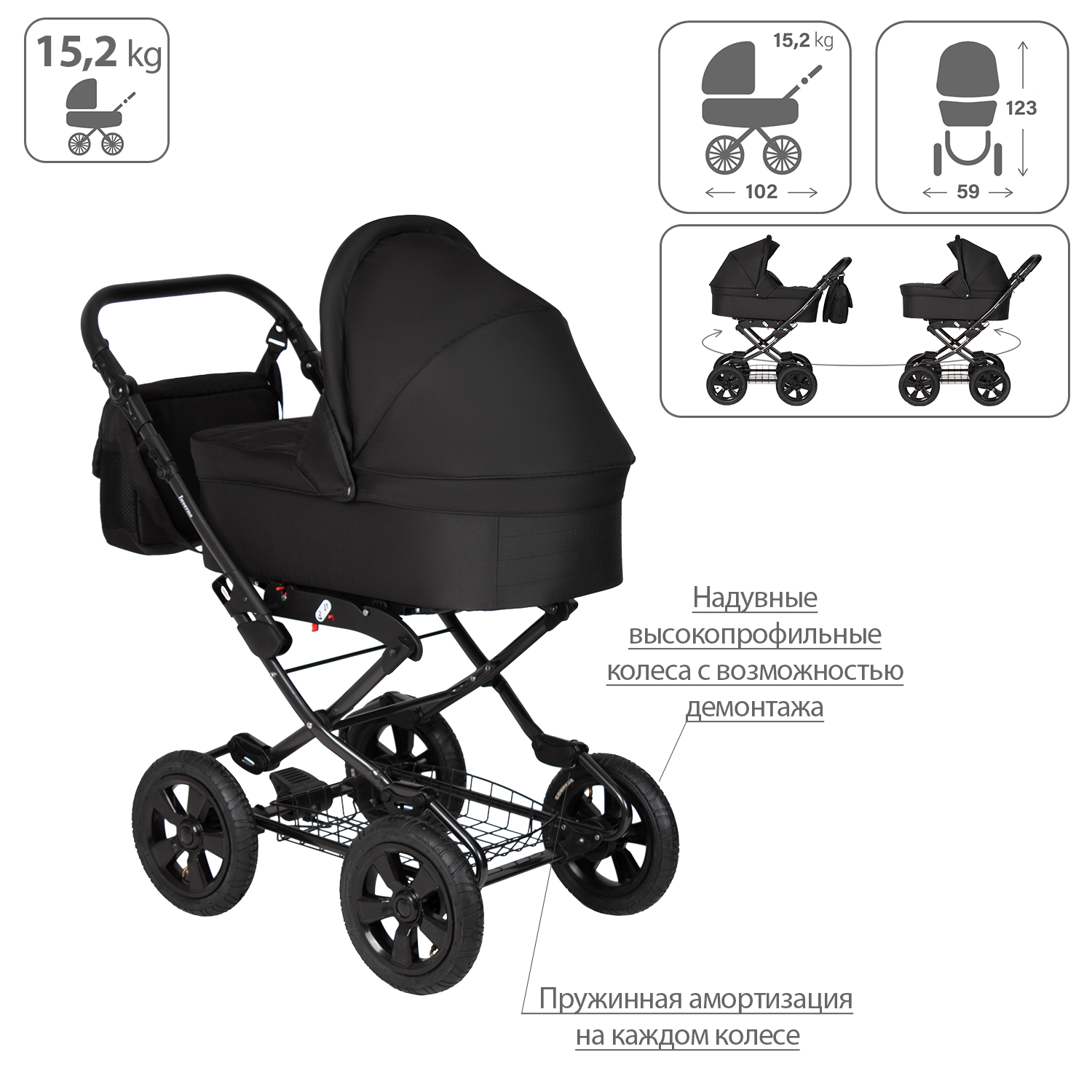 Коляска 2в1 Kitelli Inverno - фото 4