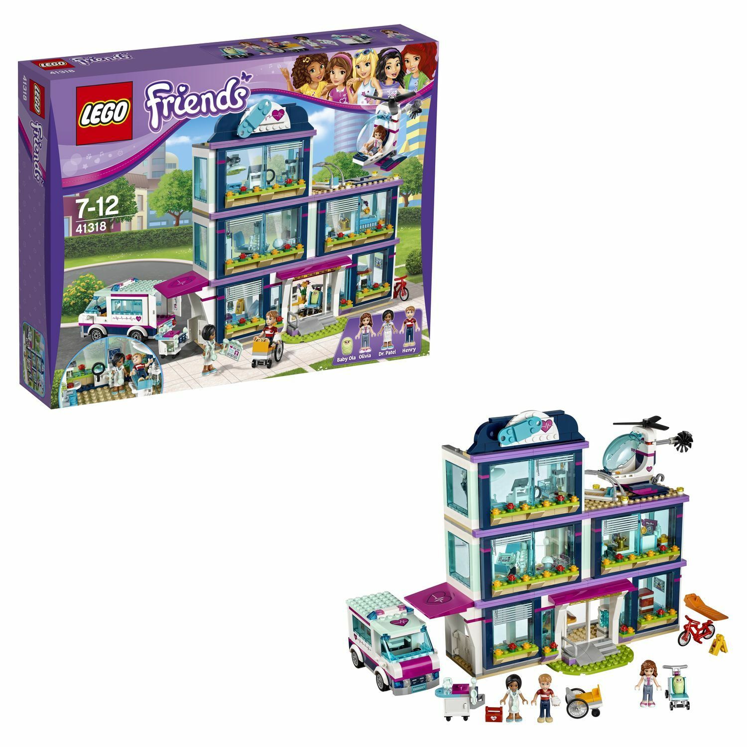 Конструктор LEGO Friends Клиника Хартлейк-Сити блочный - фото 1
