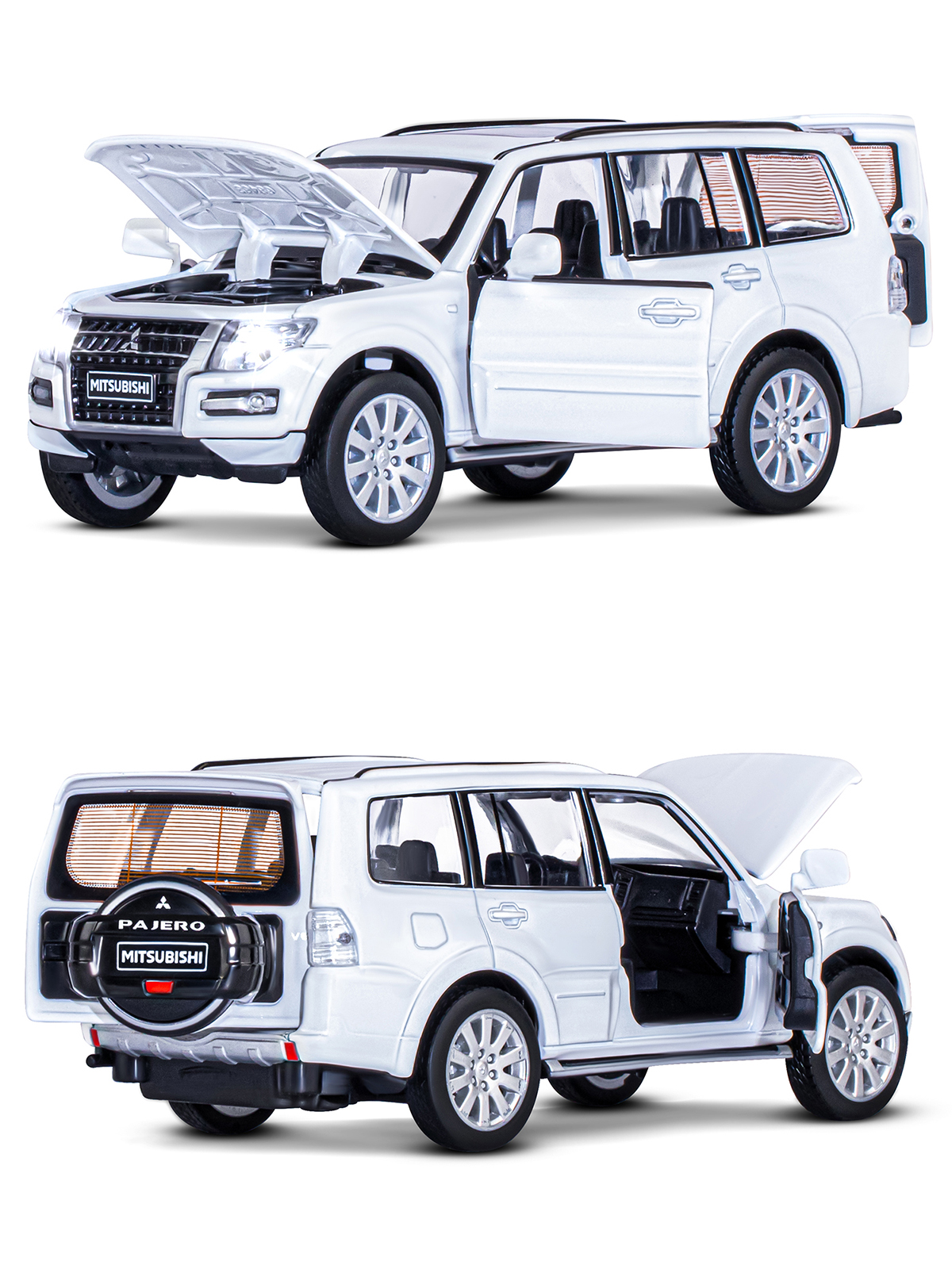 Внедорожник АВТОпанорама Mitsubishi Pajero 4WD Turbo 1:33 JB1251432 - фото 12