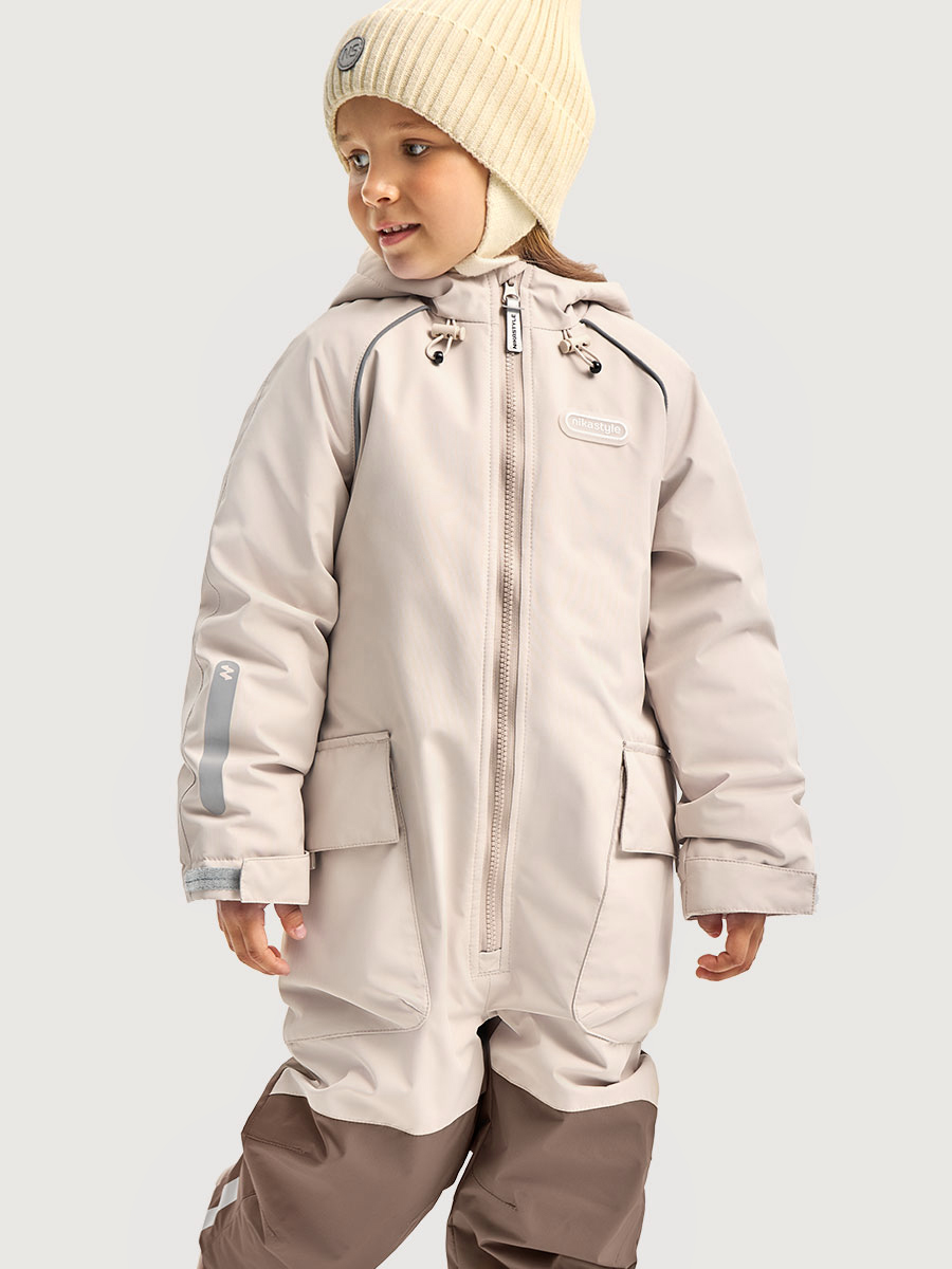 Комбинезон NIKASTYLE 8м8626 кешью/капучино - фото 5