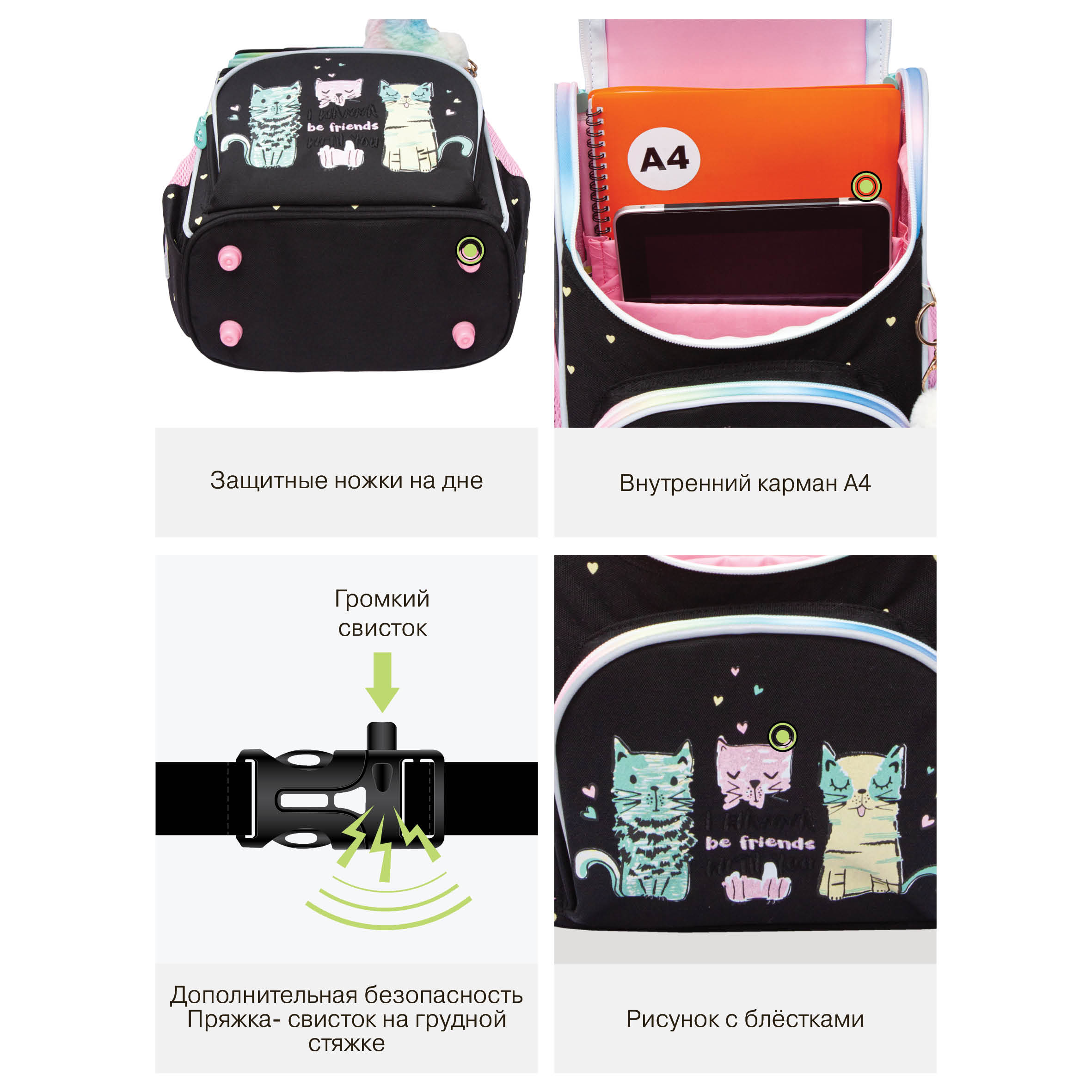 Ранец Grizzly для девочки - фото 13