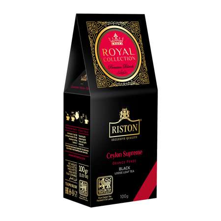 Чай Riston Royal Collection Ceylon Supreme черный крупнолистовой 100г