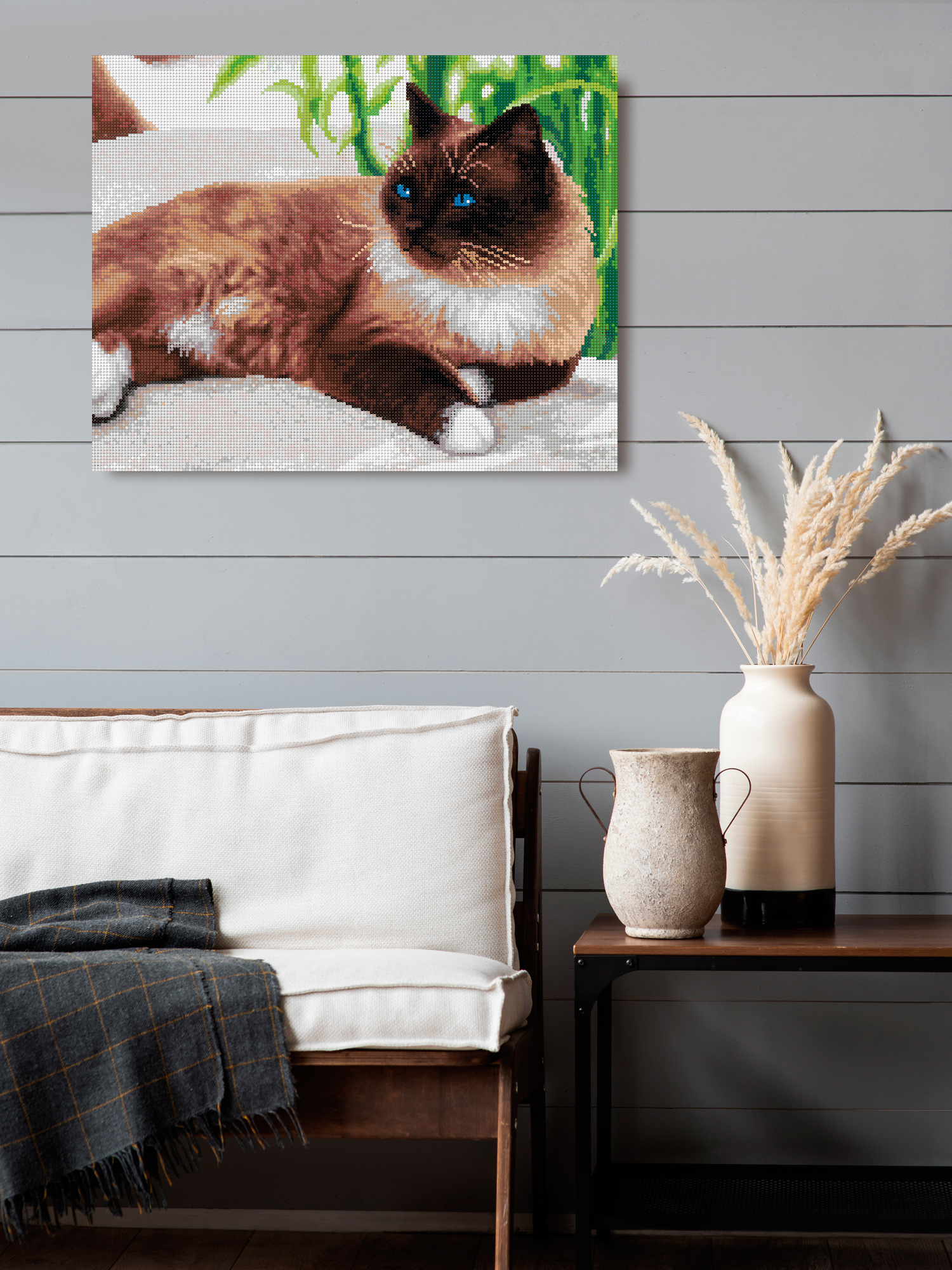 Алмазная мозаика Art on Canvas Сиамская кошка в ассортименте - фото 3