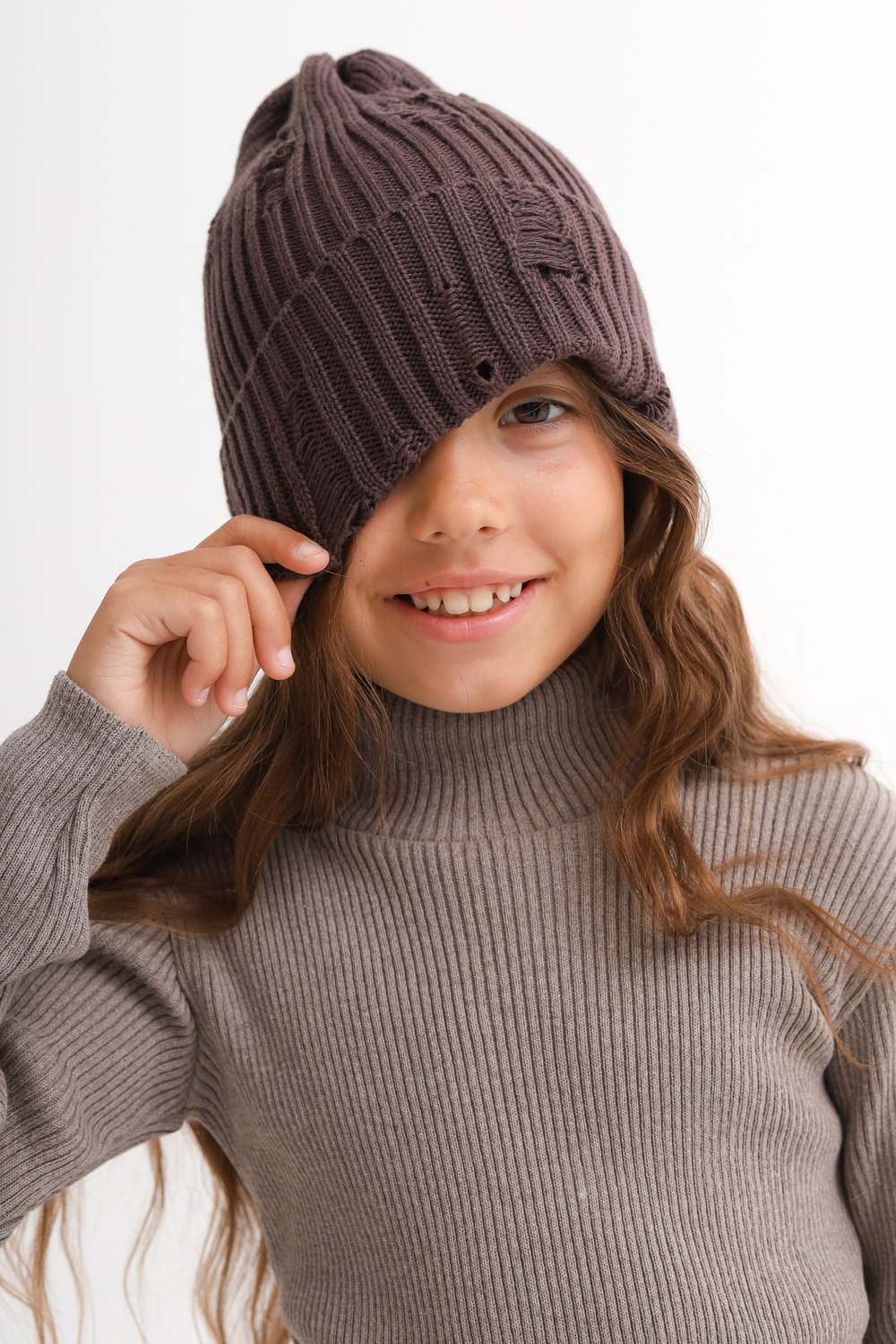 Водолазка MINIDINO ВЯЗ-В-003/ДВодолазка вязаная детская мокко - фото 4