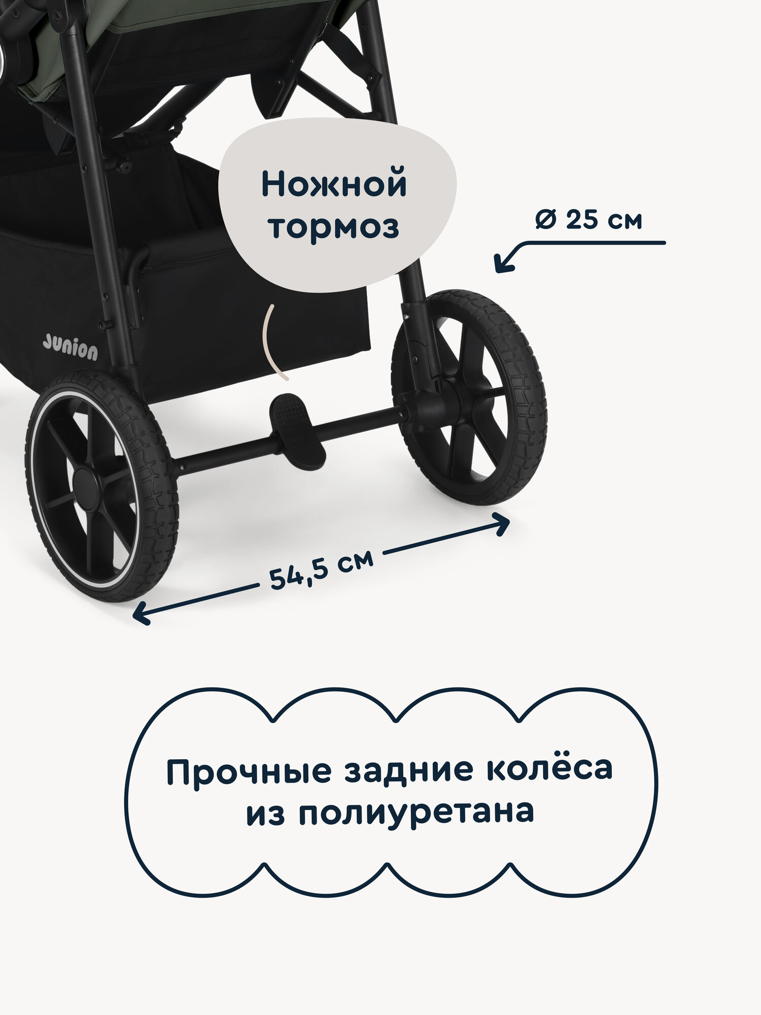 Коляска прогулочная Junion Fasti зеленый - фото 7