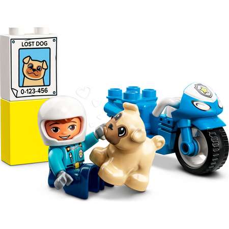 Конструктор LEGO DUPLO Town Полицейский мотоцикл блочный