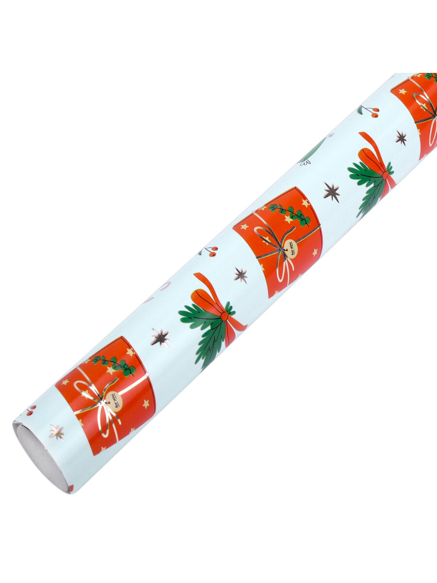 Упаковочная бумага Золотая сказка для новогодних подарков в рулоне 70х100 см набор 3 штуки - фото 10