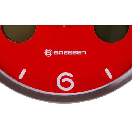 Часы настенные Bresser MyTime io NX Thermo/Hygro 30 см красные