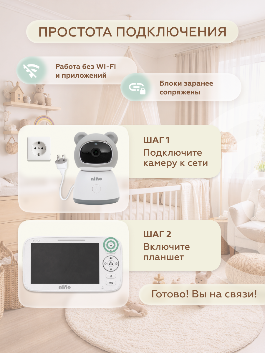 Видеоняня nino SM530Q - фото 9