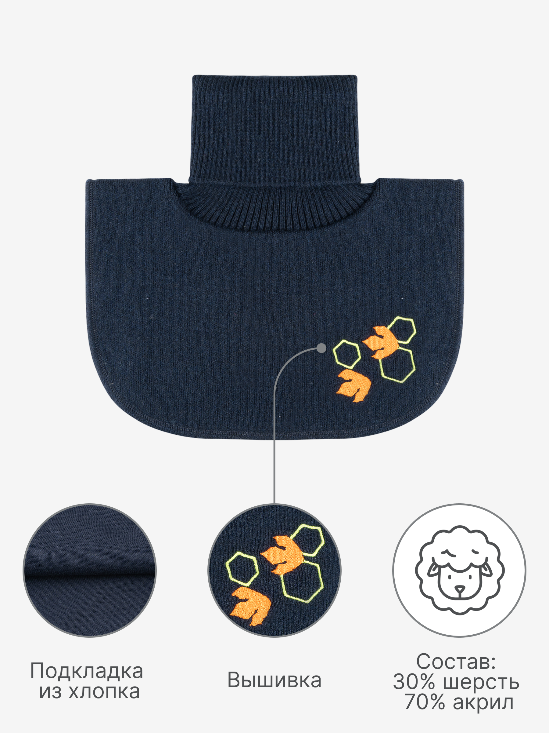Манишка GUSTI GW25AC1223B-NAVY - фото 3