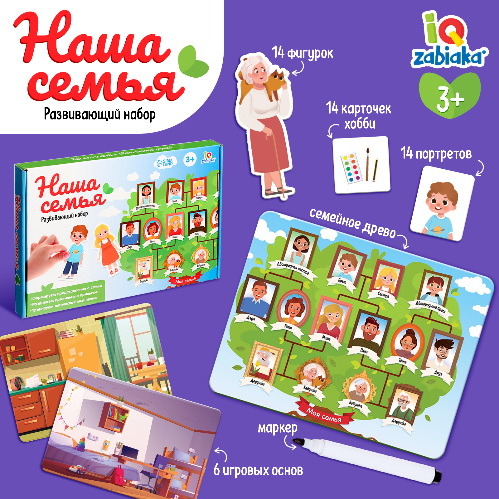 Настольная игра IQ-ZABIAKA Наша семья - фото 1