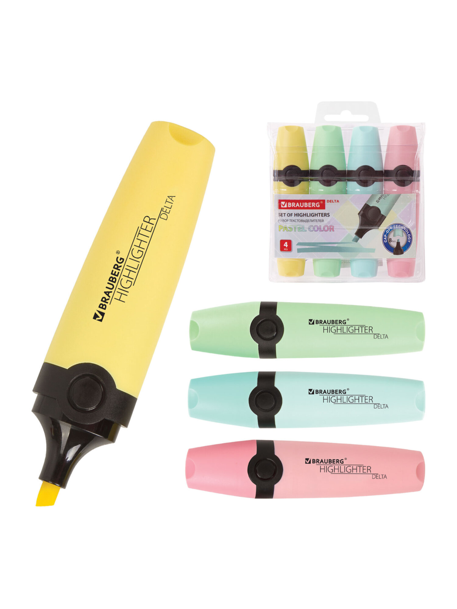 Текстовыделители Brauberg 4 шт. - фото 6