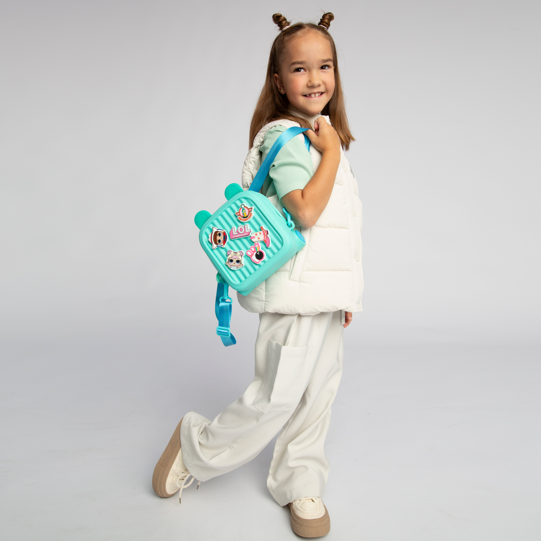 Рюкзак L.O.L. Surprise! бирюзовый с ушками + джиббитсы - фото 14