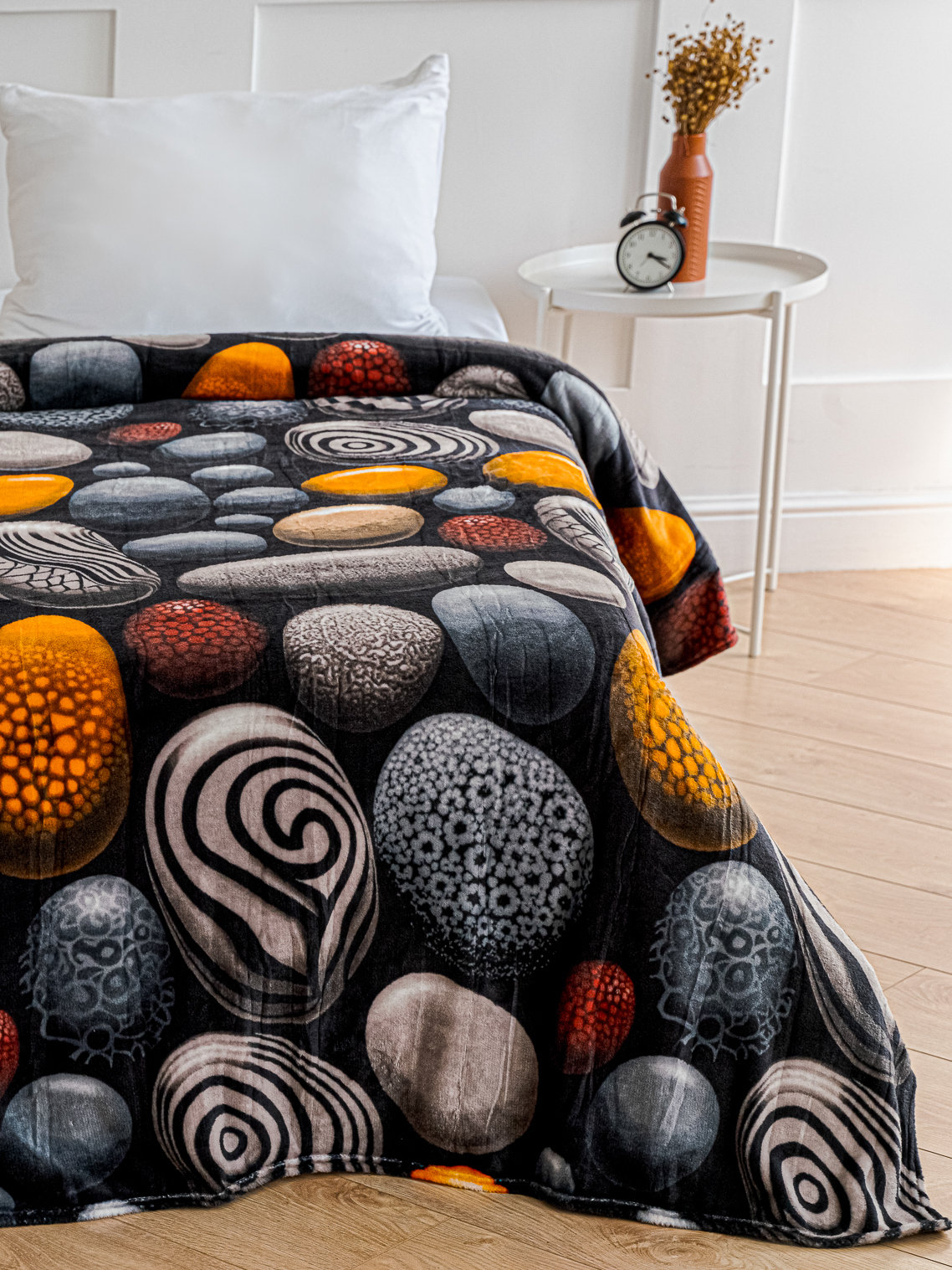 Плед PAVLine Аэро Софт Камушки 150 x 200 см велсофт - фото 2