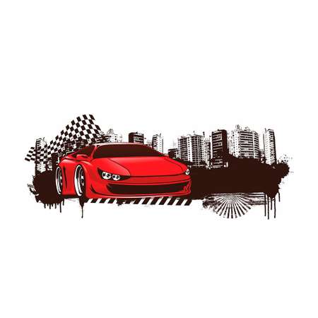 Наклейка интерьерная Woozzee Спорткар