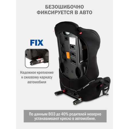 Автокресло SIGER Кросс Fix Isofix 2/3 (15-36 кг) черный