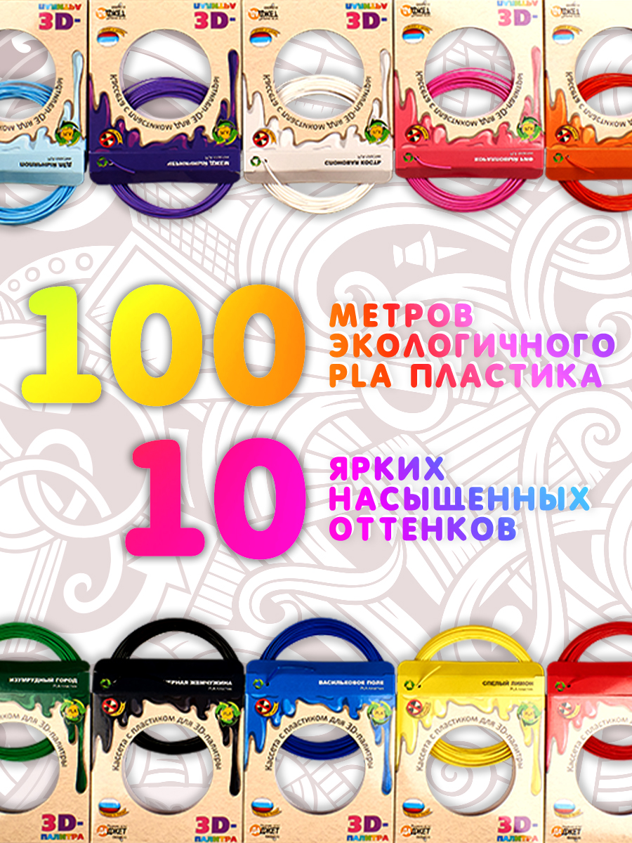 Набор Даджет 3D-палитра PLA для 3д ручек - фото 3