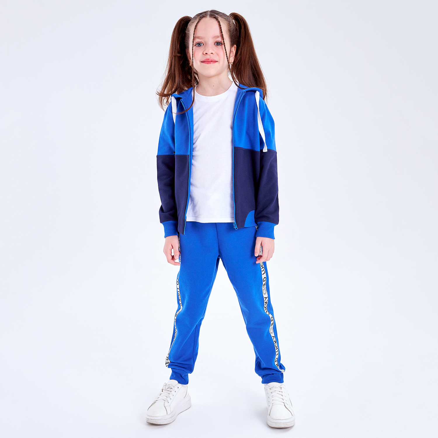 Костюм спортивный Lucky Child 58-43ф/голубой/2-12 - фото 1