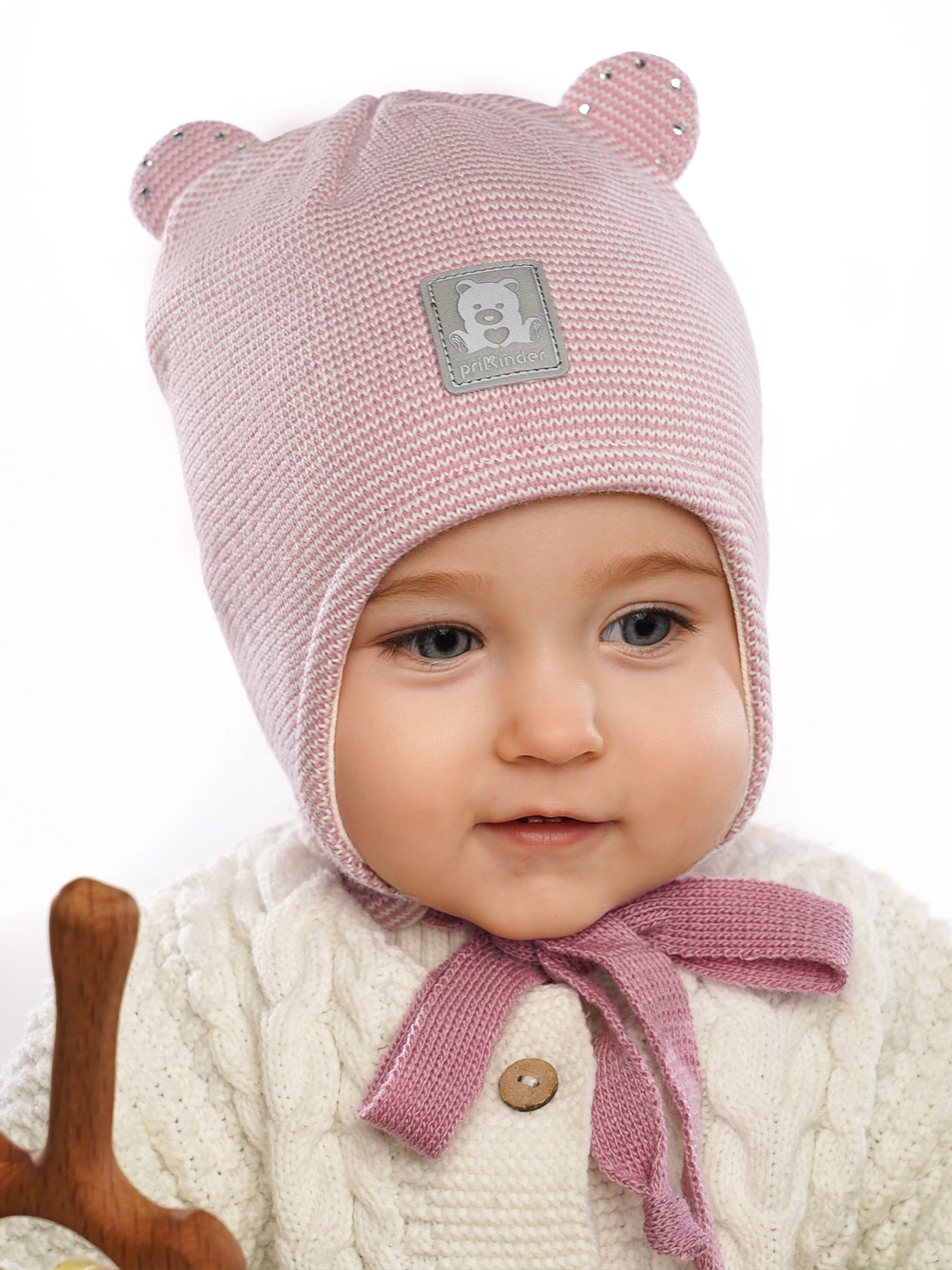 Шапка ПриКиндер D2-1890 Цвет: Розовый/белый - фото 13