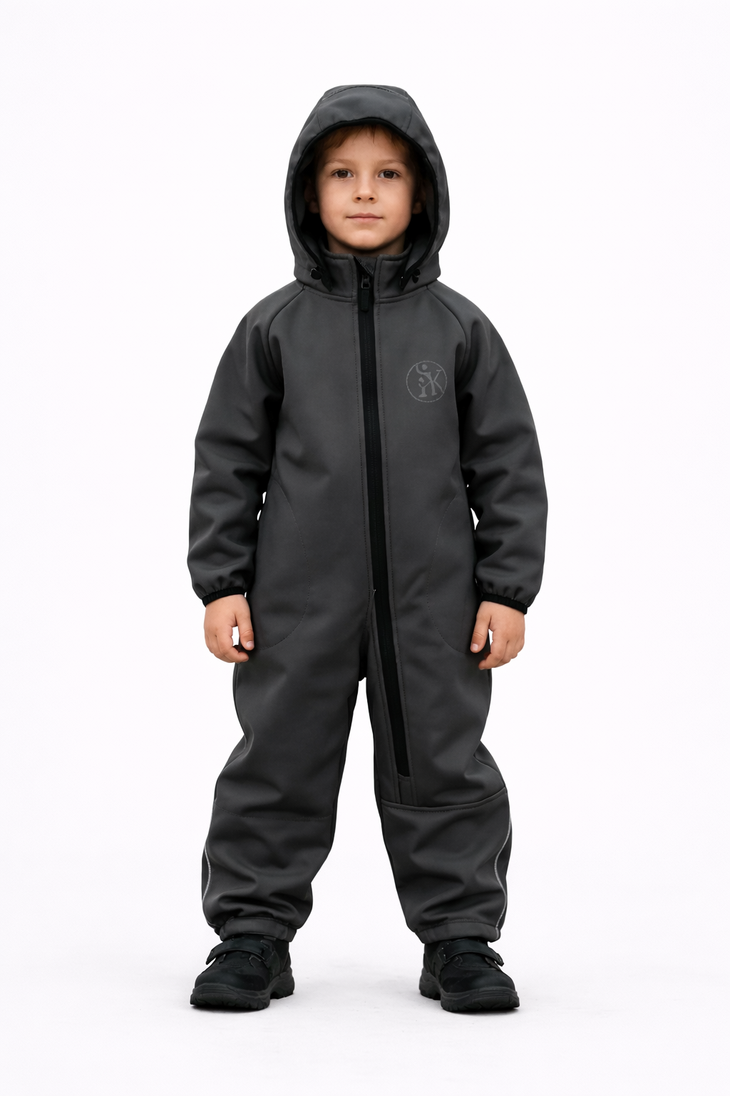 Комбинезон Супер Пупс Комб/сф/окант/темно-серый - фото 1