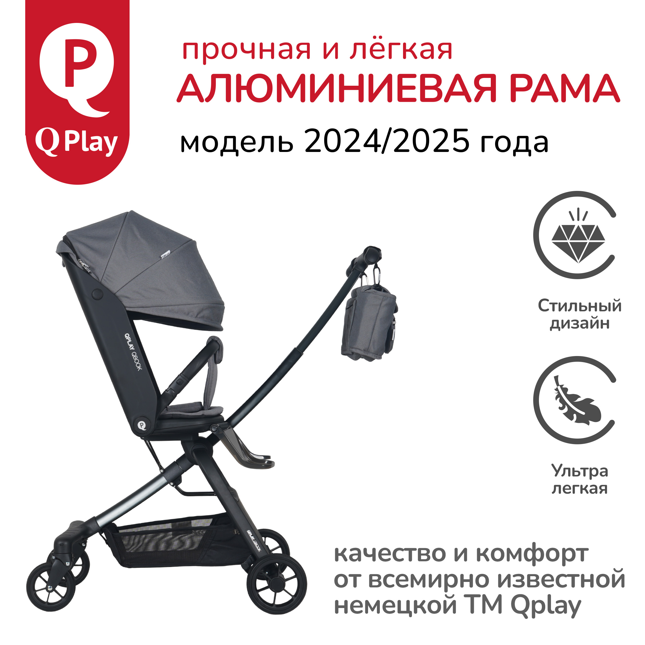 Коляска прогулочная QPLAY Qbook - фото 10