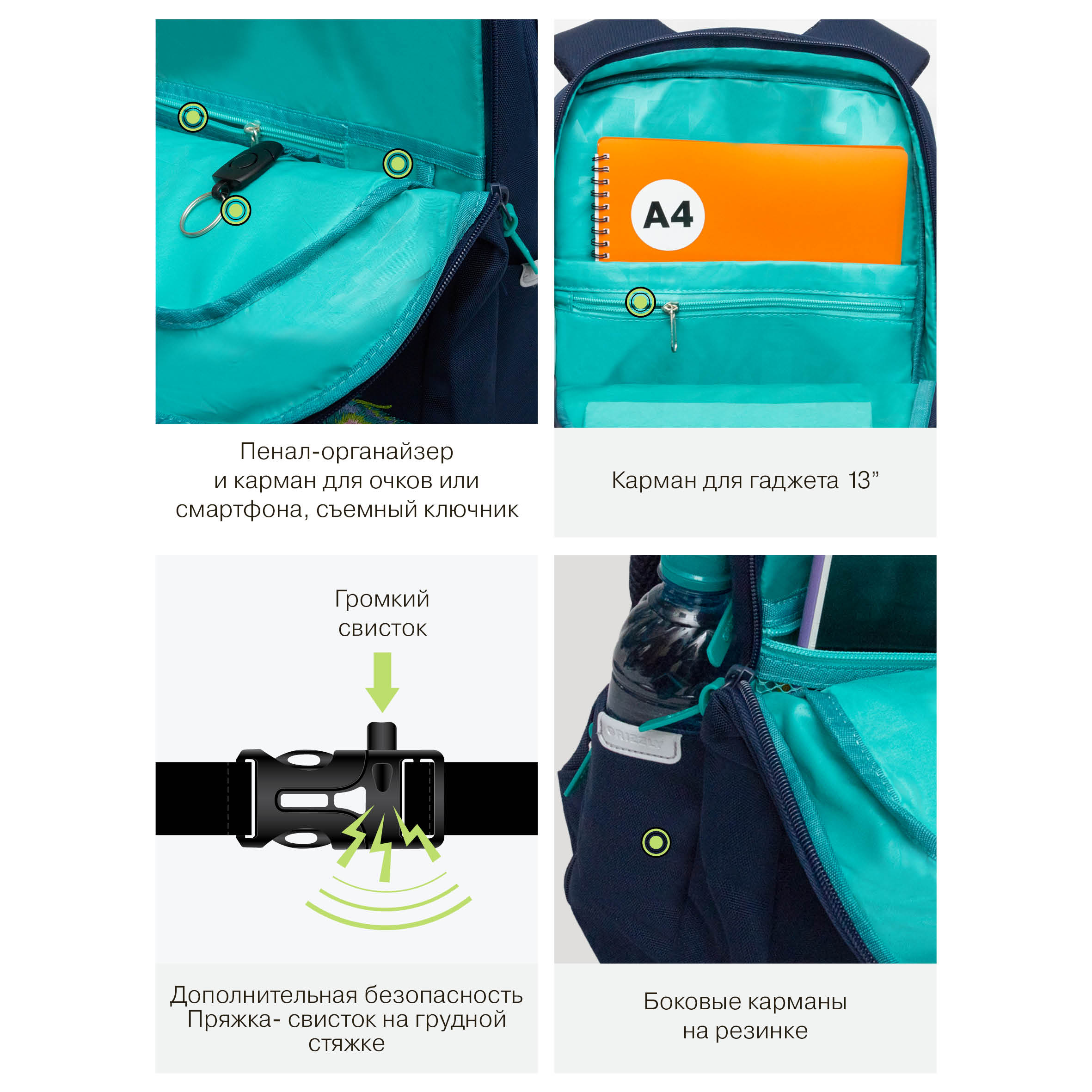 Рюкзак Grizzly для девочки - фото 10