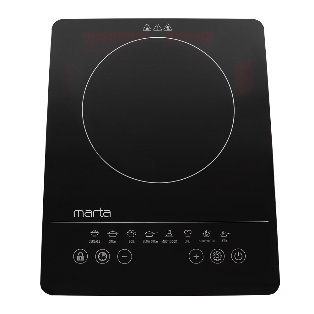 Плита индукционная электрическая MARTA MT-4217 безимпульсная черный жемчуг - фото 11