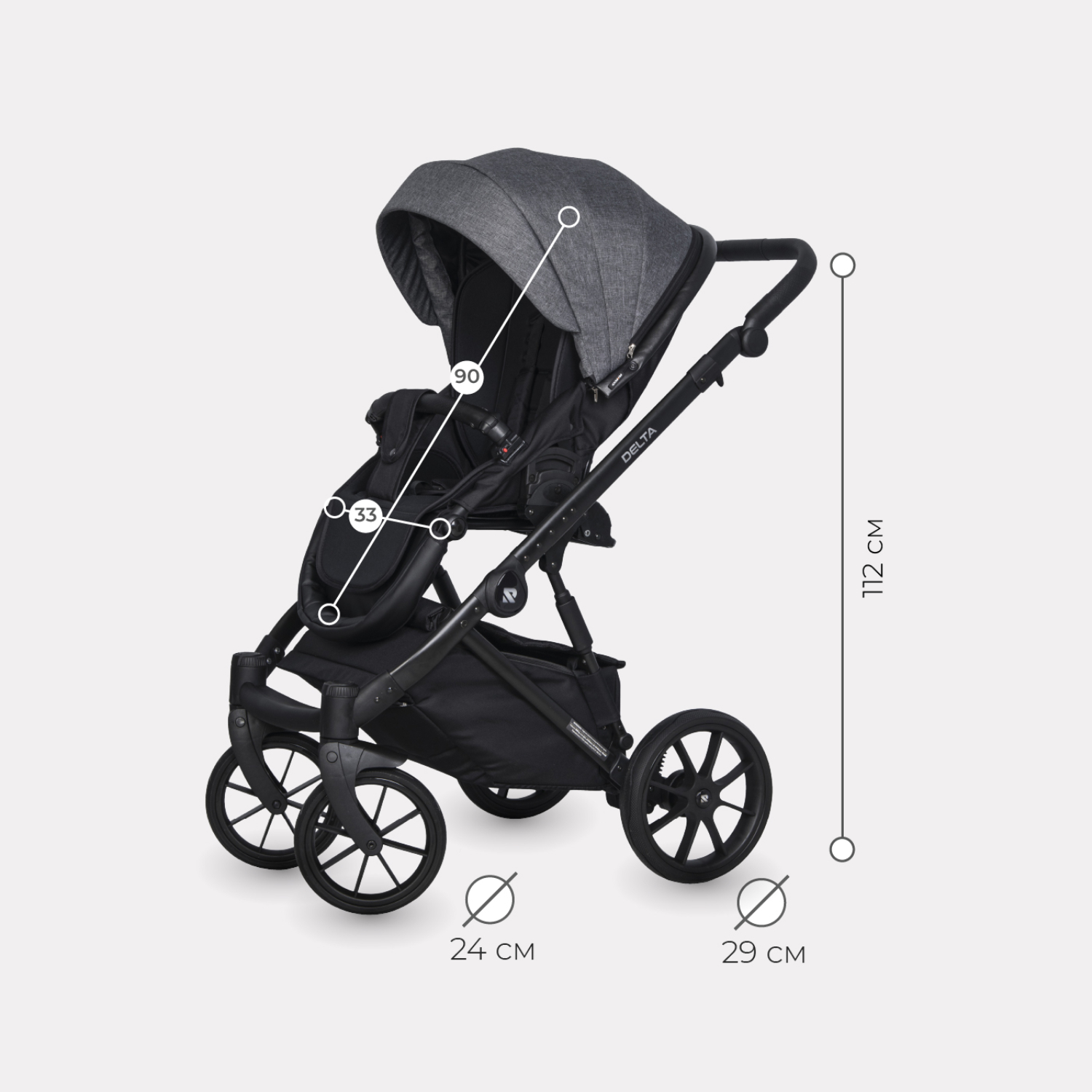 Коляска 2в1 Riko Basic Delta Carbon - фото 4