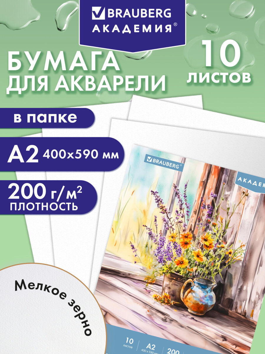 Художественная бумага Brauberg 10 лист. - фото 1