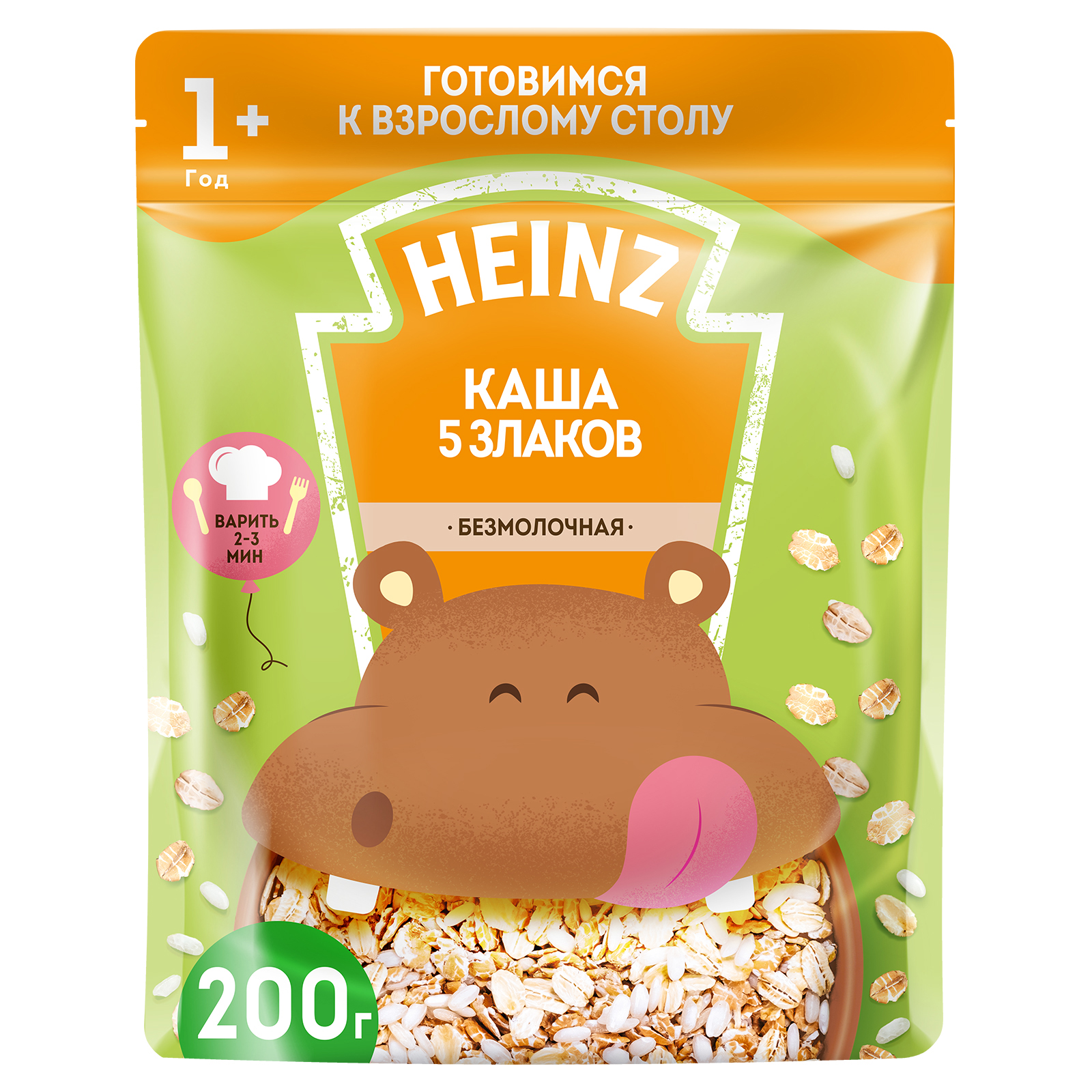 Каша безмолочная Heinz Я большой 5злаков 200г c 12месяцев - фото 1