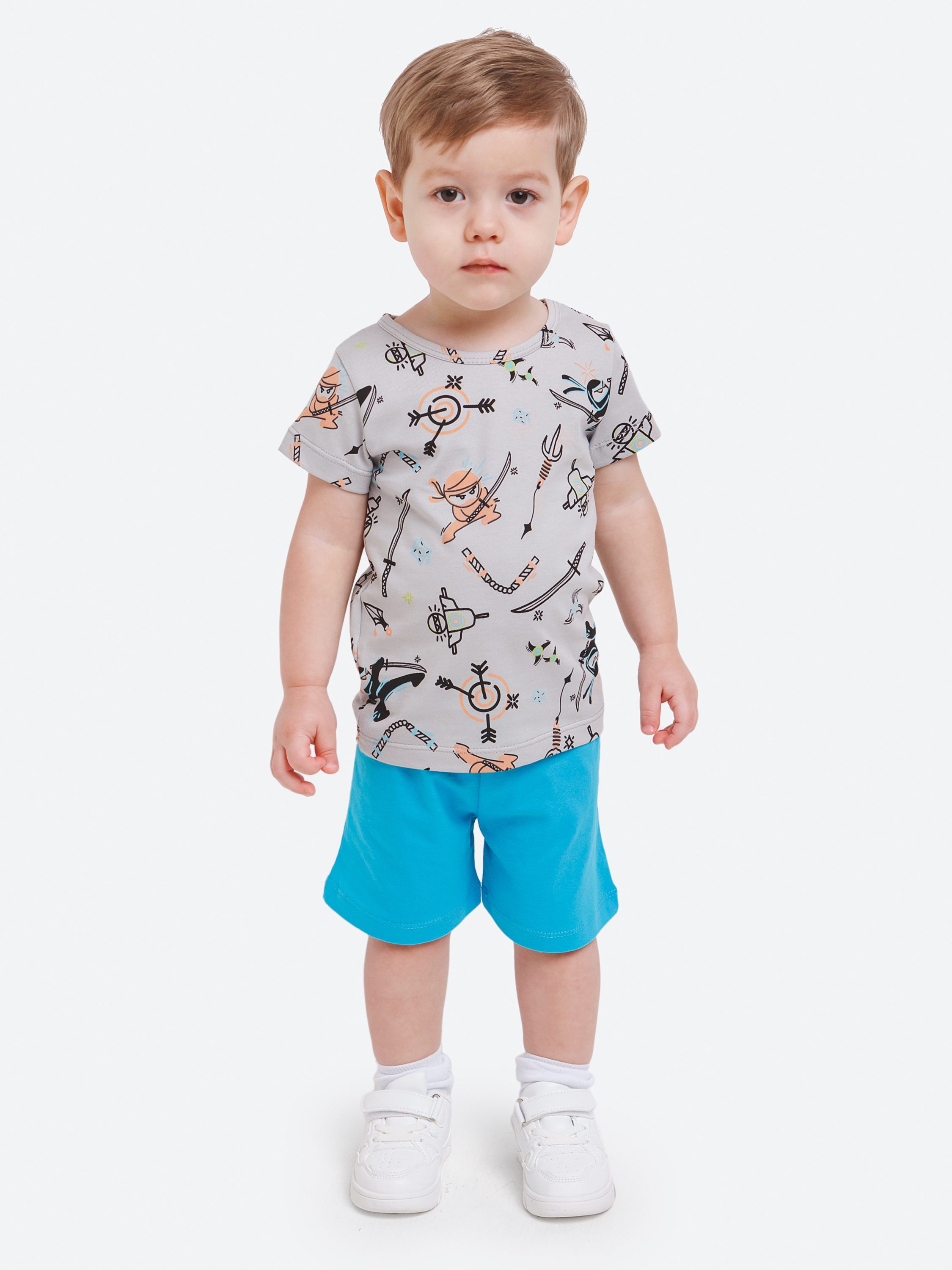 Изображение товара Летний комплект для мальчика VEDDI 80 футболка и шорты из хлопка Изображение товара Летний комплект для мальчика VEDDI 80 футболка и шорты из хлопка