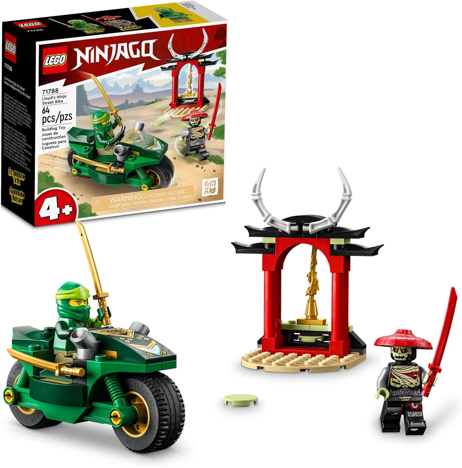 Конструктор LEGO NINJAGO Ниндзяго Уличный велосипед 64 дет. - фото 1