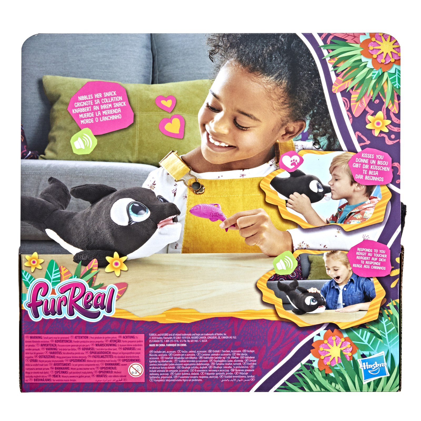 Мягкая игрушка FurReal Friends кит Кикки Малыш-Касатка - фото 3