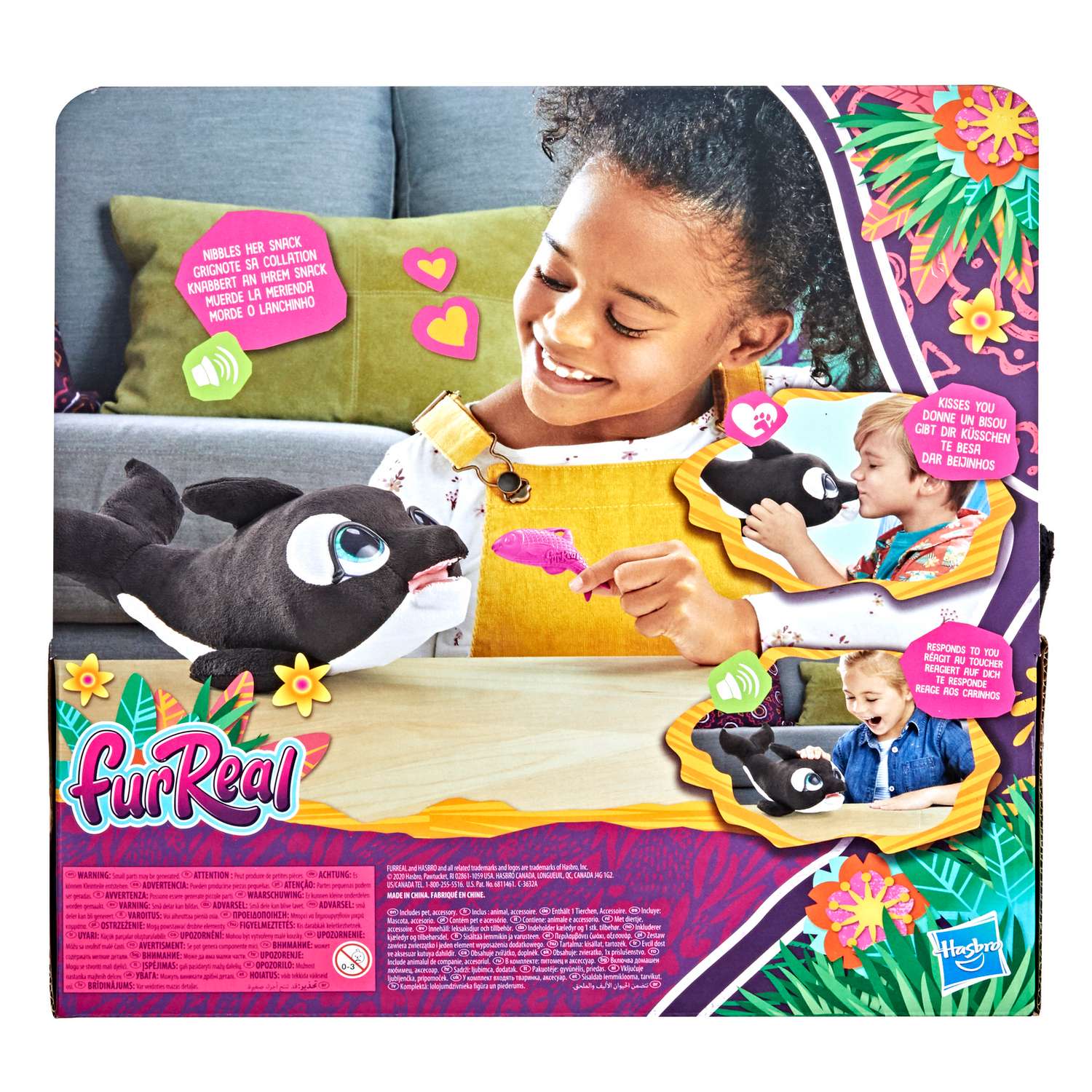 Игрушка мягкая FurReal Friends кит Кикки Малыш-Касатка - фото 3