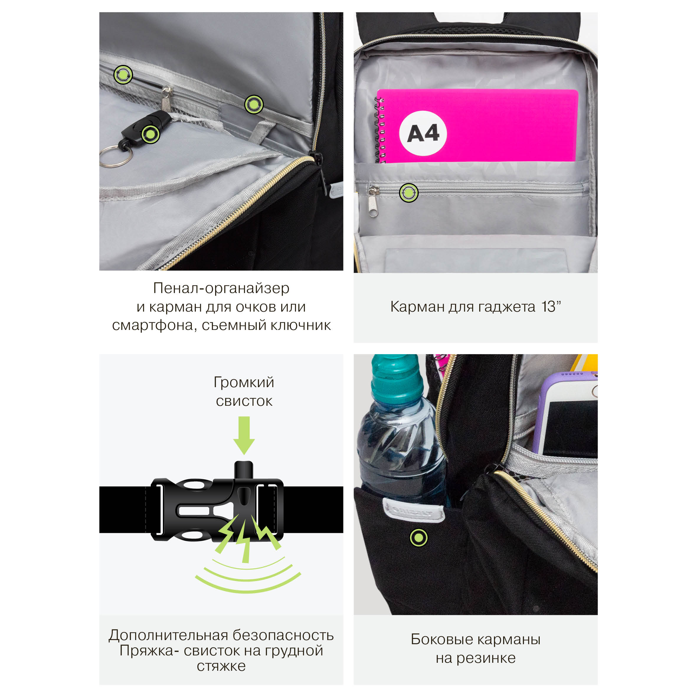 Рюкзак Grizzly для девочки - фото 10