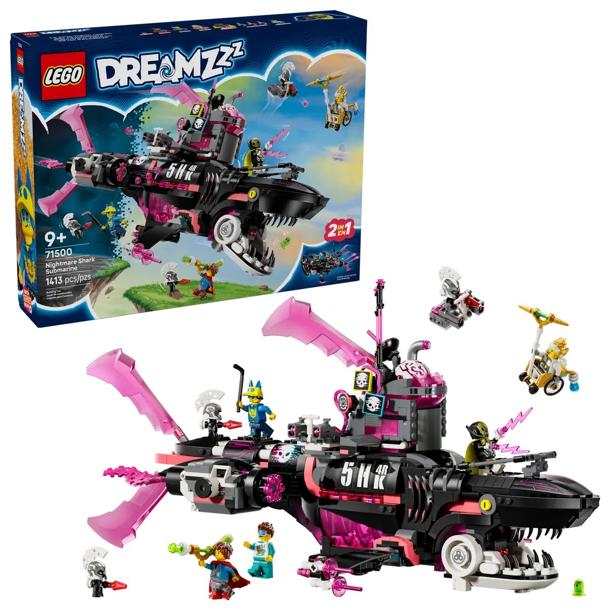 Конструктор LEGO DREAMZzz Кошмарная подводная лодка 1413 дет. - фото 1